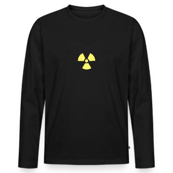 Nuclear symbol - Men's Premium Organic Long Sleeve Shirt - black - Front - Nico (187cm)