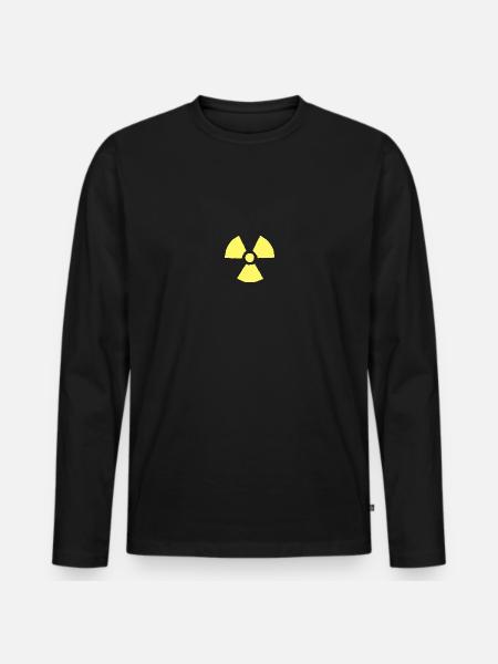 Nuclear symbol - Men's Premium Organic Long Sleeve Shirt - black