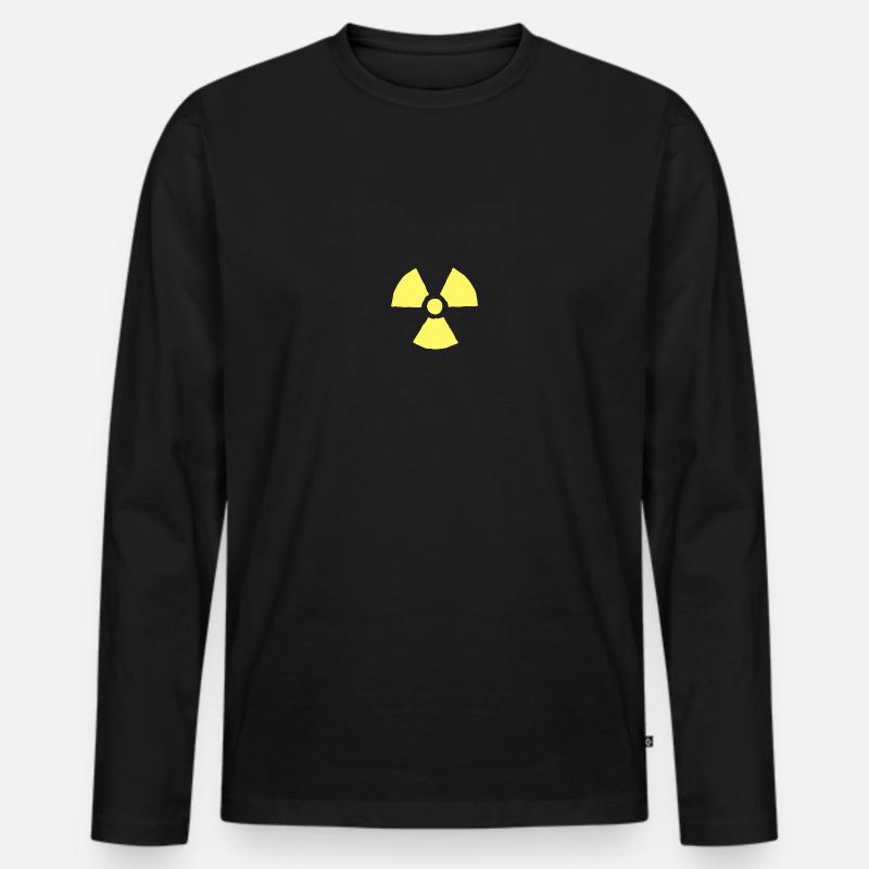 Nuklear Symbol - Männer Premium Bio Langarmshirt - Schwarz