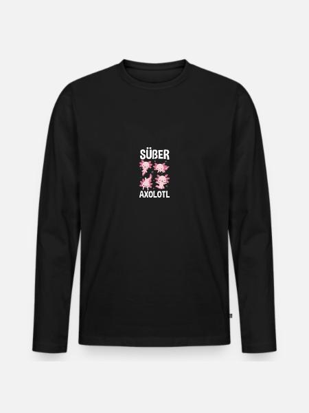 Axolotl - Men's Premium Organic Long Sleeve Shirt - black