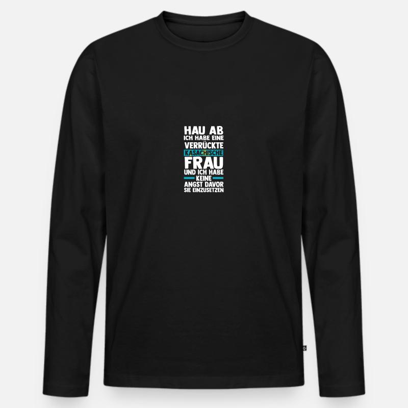 Kasachen Kasachstan - Männer Premium Bio Langarmshirt - Schwarz