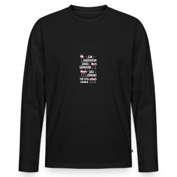 Vin chaud Père Noël Gnome Noël - T-shirt manches longues Premium bio Homme - noir - Devant - Nico (187cm)