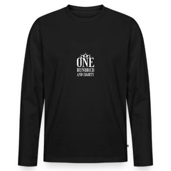 One Hundred And Eighty Darts Darts Darts Darts Player - Men's Premium Organic Long Sleeve Shirt - black - Front - Nico (187cm)