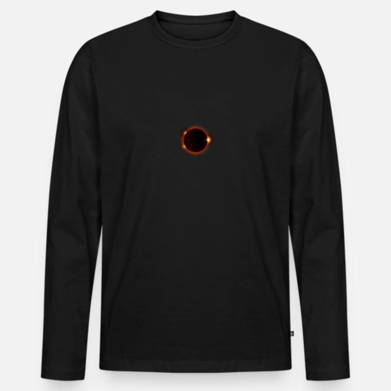 Solar eclipse - solar eclipse - Men's Premium Organic Long Sleeve Shirt - black