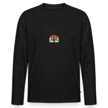 Psychology Symbol Distress - Men's Premium Organic Long Sleeve Shirt - black - Front - Nico (187cm)