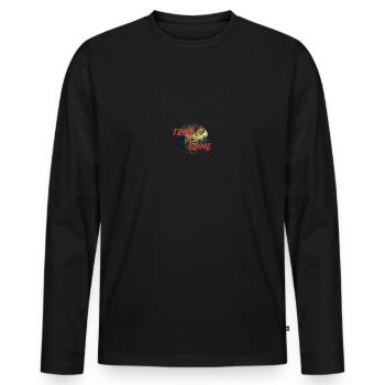 True Crime - Men's Premium Organic Long Sleeve Shirt - black - Front - Nico (187cm)