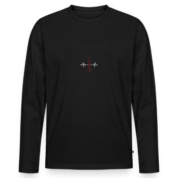 Darts Dart - Men's Premium Organic Long Sleeve Shirt - black - Front - Nico (187cm)