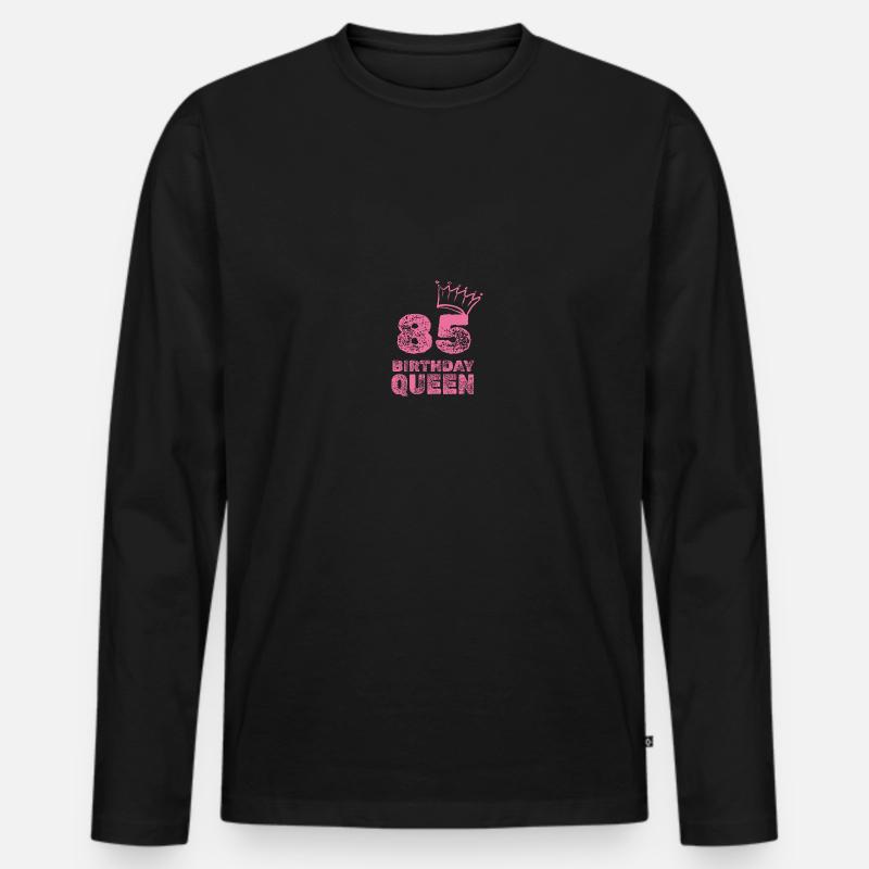 85 - Männer Premium Bio Langarmshirt - Schwarz