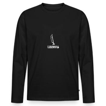 Blasmusik Leonas - Männer Premium Bio Langarmshirt - Schwarz - Vorne - Nico (187cm)