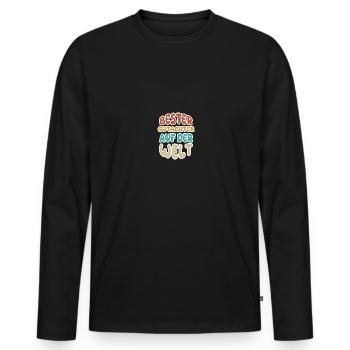 Berufung Gutachter - Männer Premium Bio Langarmshirt - Schwarz - Vorne - Nico (187cm)