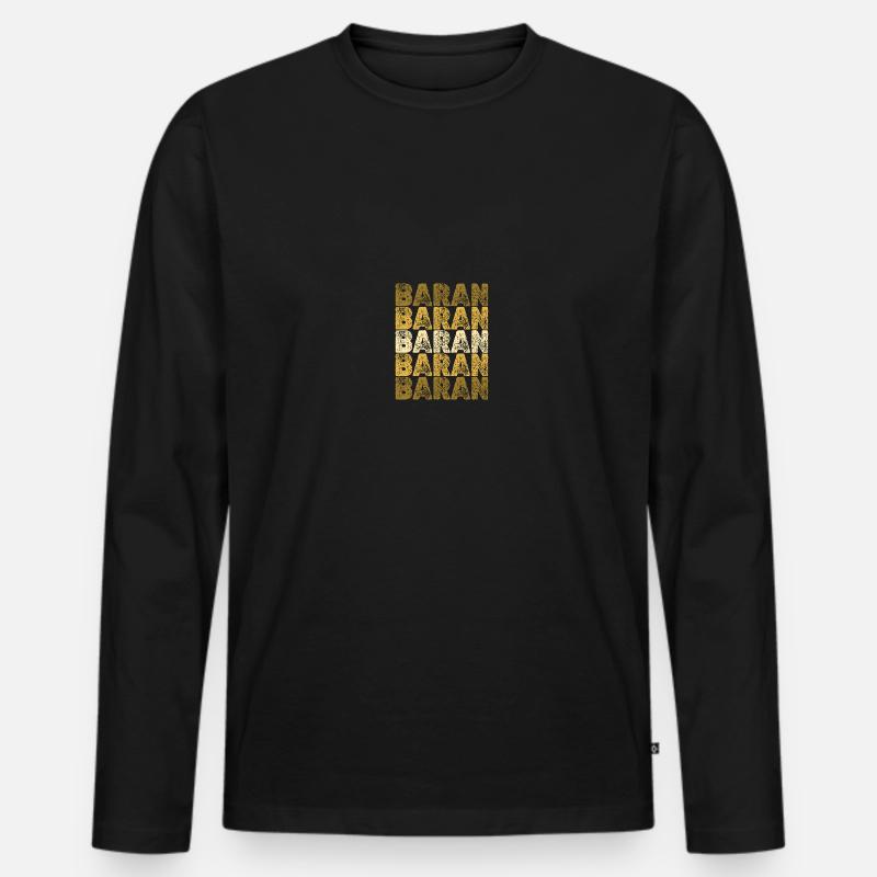 Geschenk für Baran - Männer Premium Bio Langarmshirt - Schwarz