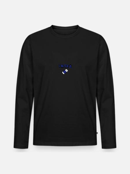 inter graffiti - Men's Premium Organic Long Sleeve Shirt - black