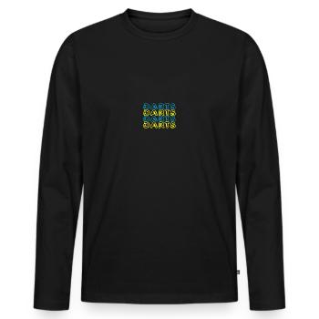 Fléchettes - T-shirt manches longues Premium bio Homme - noir - Devant - Nico (187cm)