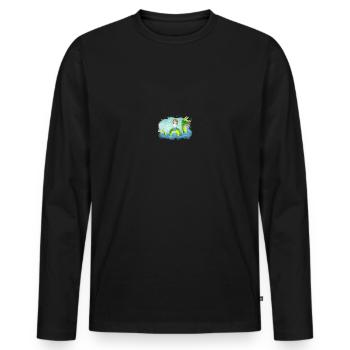 Dragon fille équitation - T-shirt manches longues Premium bio Homme - noir - Devant - Nico (187cm)