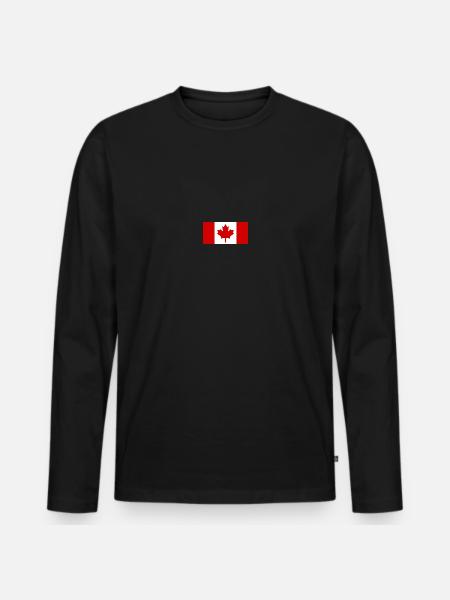 Special Canadian Flag Canada - Men's Premium Organic Long Sleeve Shirt - black
