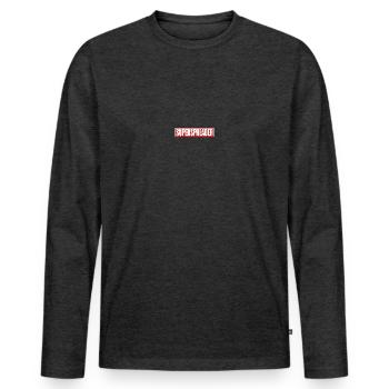Superspreader - Men's Premium Organic Long Sleeve Shirt - heather anthracite - Front - Nico (187cm)