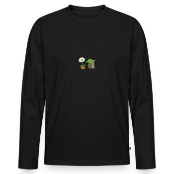 Boomer ok - T-shirt manches longues Premium bio Homme - noir - Devant - Nico (187cm)