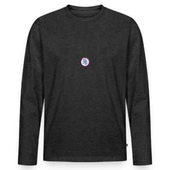 Nobody Cares - Männer Premium Bio Langarmshirt - Anthrazit meliert - Vorne - Nico (187cm)