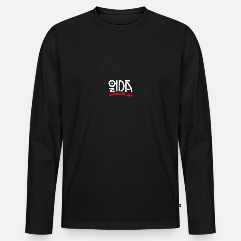Oida - Männer Premium Bio Langarmshirt - Schwarz