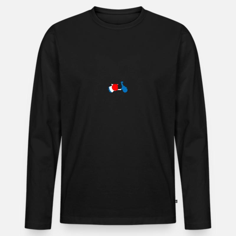 Roundel Target 60s Motorroller - Männer Premium Bio Langarmshirt - Schwarz