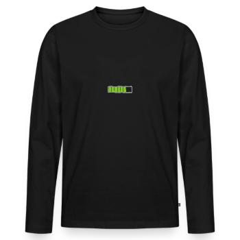 Loading bar - Men's Premium Organic Long Sleeve Shirt - black - Front - Nico (187cm)