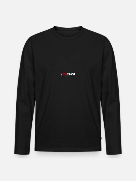 I love cava - Men's Premium Organic Long Sleeve Shirt - black