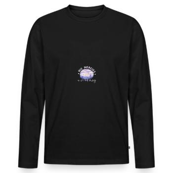 His Mercies Are New Each Morning - Männer Premium Bio Langarmshirt - Schwarz - Vorne - Nico (187cm)
