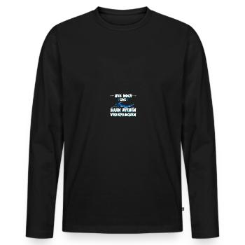 Nur eine Bahn Schwimmbad Wassersport Schwimmen - Männer Premium Bio Langarmshirt - Schwarz - Vorne - Nico (187cm)