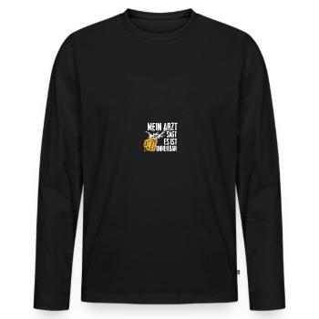 Arzt sagt es ist Unheilbar Bier Renter Ruhestand - Männer Premium Bio Langarmshirt - Schwarz - Vorne - Nico (187cm)