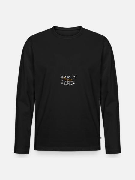 Coole Klarinetten Mama - Männer Premium Bio Langarmshirt - Schwarz