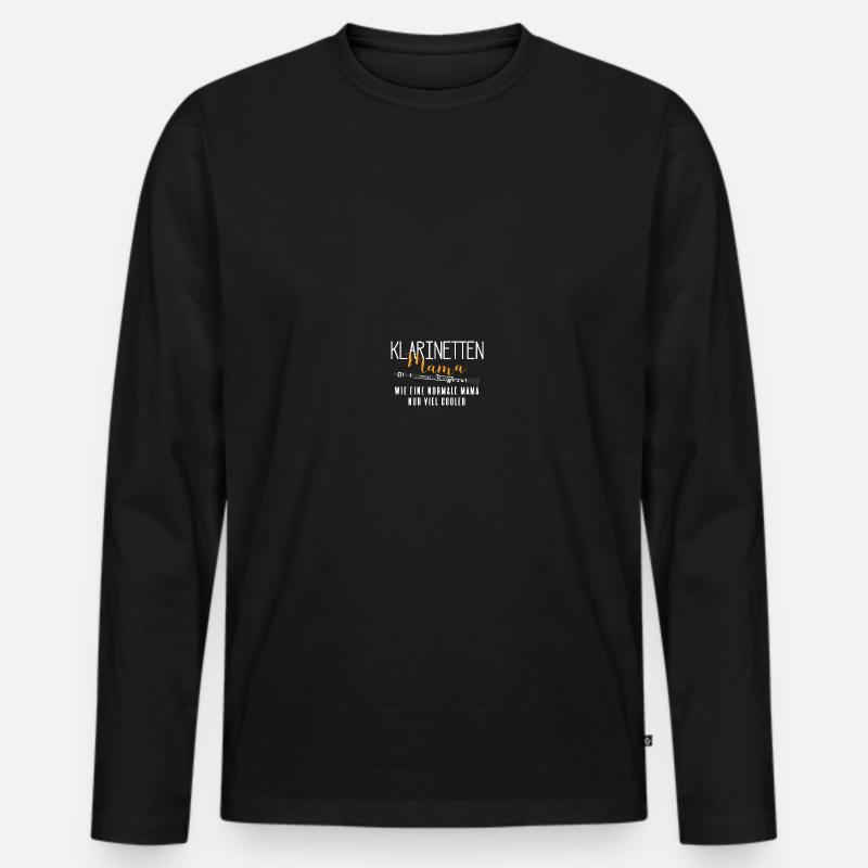 Coole Klarinetten Mama - Männer Premium Bio Langarmshirt - Schwarz