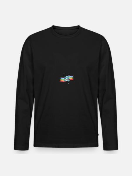 Child of God Rainbow - Men's Premium Organic Long Sleeve Shirt - black
