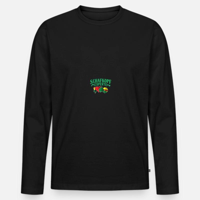 Schafkopf Experte Schafkopf Symbole - Männer Premium Bio Langarmshirt - Schwarz