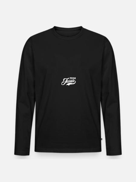 Team Jesus - Men's Premium Organic Long Sleeve Shirt - black