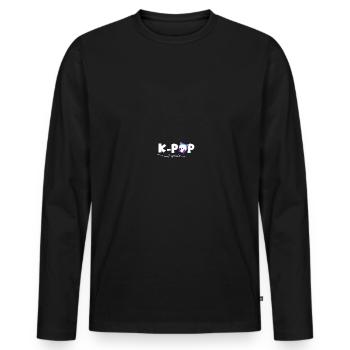 K-Pop Experte Koreanische Popmusik Kpop - Männer Premium Bio Langarmshirt - Schwarz - Vorne - Nico (187cm)