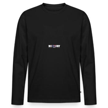 Cadeau de Noël du drapeau de l’équipage de la Norvège - T-shirt manches longues Premium bio Homme - noir - Devant - Nico (187cm)