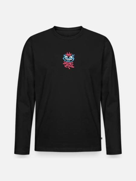 Little Monsters: Punk Monkey with Wink - Men's Premium Organic Long Sleeve Shirt - black