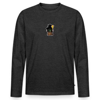 Happy Halloween: Witch - Men's Premium Organic Long Sleeve Shirt - heather anthracite - Front - Nico (187cm)