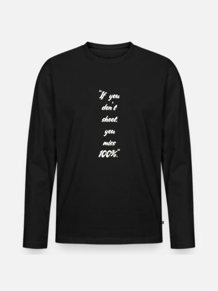 Shoot - Männer Premium Bio Langarmshirt - Schwarz