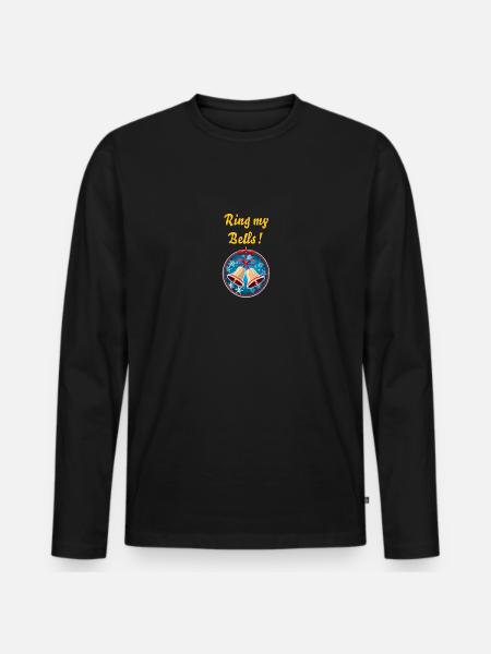 Bells - Männer Premium Bio Langarmshirt - Schwarz