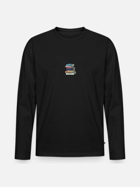 Books / Light, Dreams & Love - Men's Premium Organic Long Sleeve Shirt - black