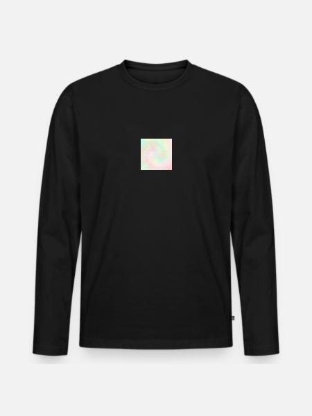 Tie Dye Pastel Tie Dye - Men's Premium Organic Long Sleeve Shirt - black