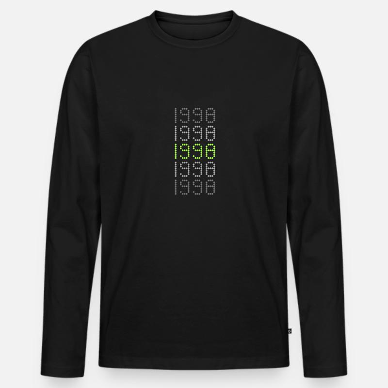 Style 1998 - Männer Premium Bio Langarmshirt - Schwarz