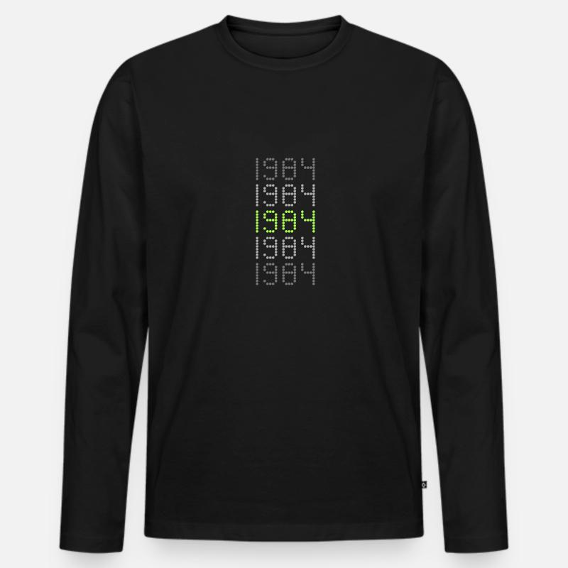 1984 1984 - Männer Premium Bio Langarmshirt - Schwarz