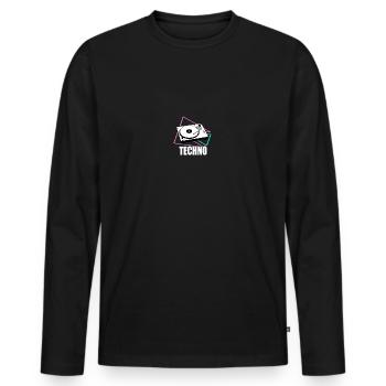 techno decks - Men's Premium Organic Long Sleeve Shirt - black - Front - Nico (187cm)