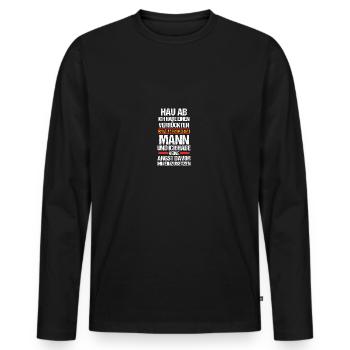 Spanier Spanien - Männer Premium Bio Langarmshirt - Schwarz - Vorne - Nico (187cm)