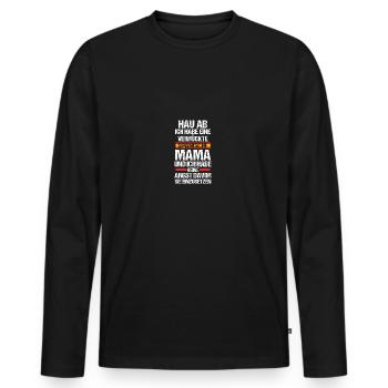 espagnole maman maman espagnole - T-shirt manches longues Premium bio Homme - noir - Devant - Nico (187cm)