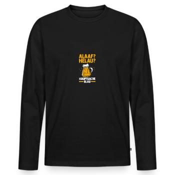 Costume de carnaval Boire de la bière Carnaval Carnaval - T-shirt manches longues Premium bio Homme - noir - Devant - Nico (187cm)