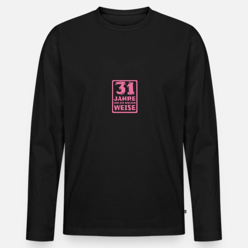 Alter 31 - Männer Premium Bio Langarmshirt - Schwarz