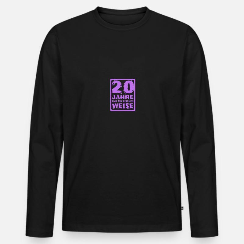 Alter 20 - Männer Premium Bio Langarmshirt - Schwarz